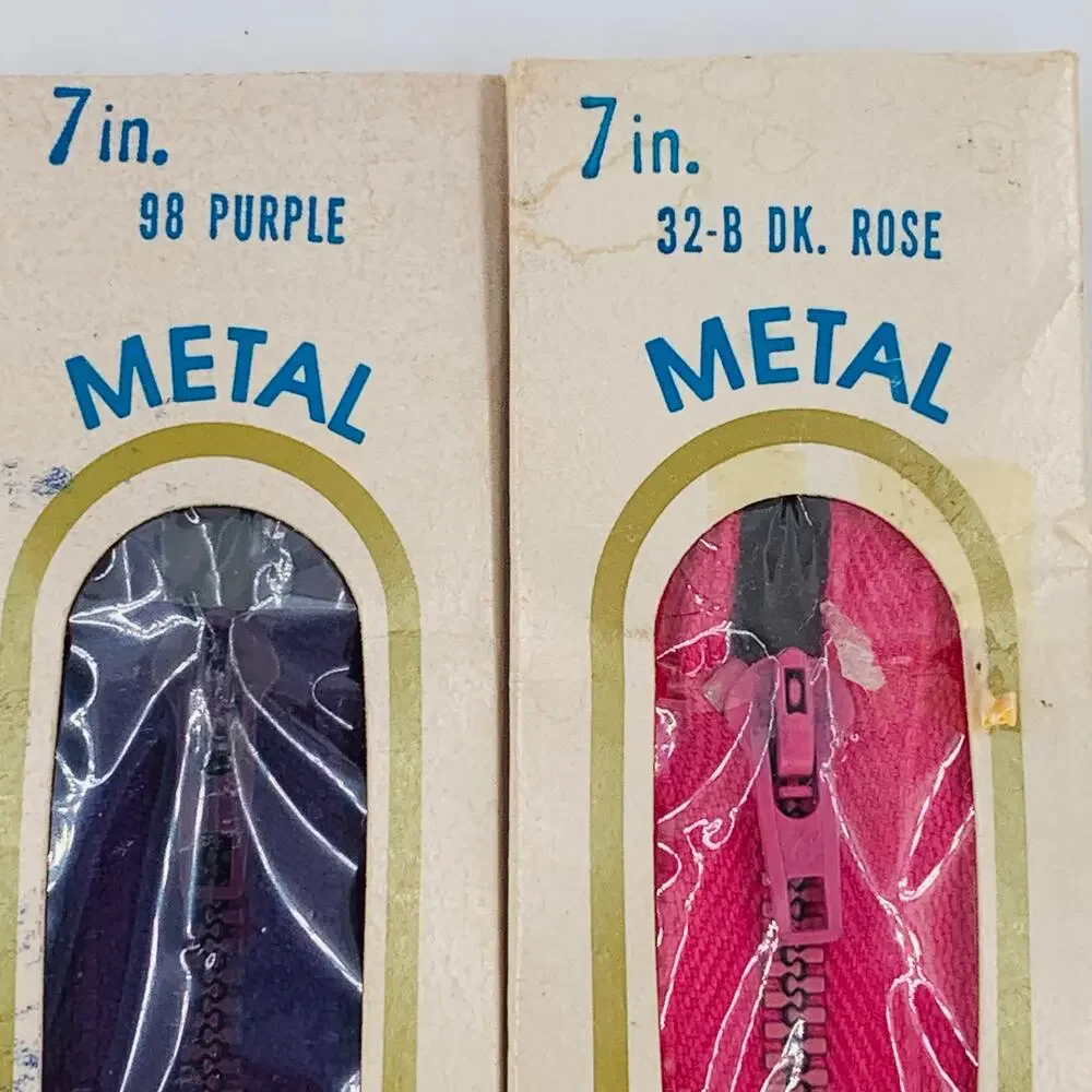 JP Coats 9 inch Zippers Polyester Metal Multicolor Lot 5 Zippers All Purpose USA